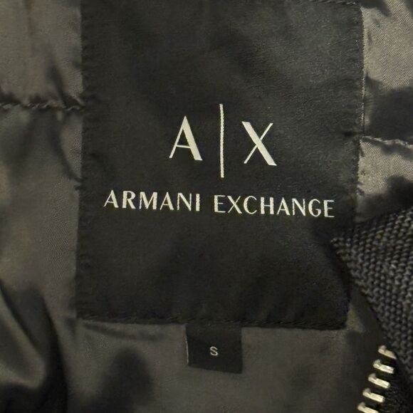 Armani Exchange Men’s Bomber Jacket Black Size Small - Picture 6 of 14